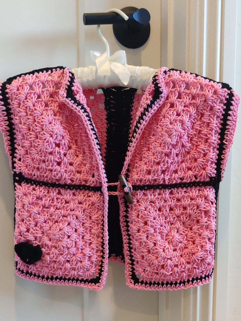 Youth Size 6 Vest Hand-Crocheted